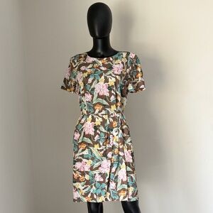Floral Print Short Sleeve Dress